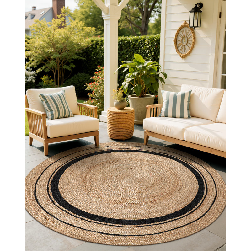 Tapis tressé à la main Natural Jute, Round 71"
