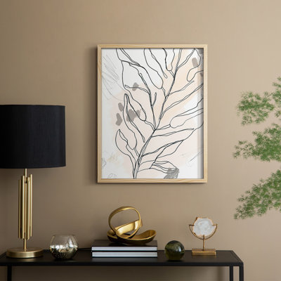 Palm Sketchbook III, reproduction encadrée - bois massif