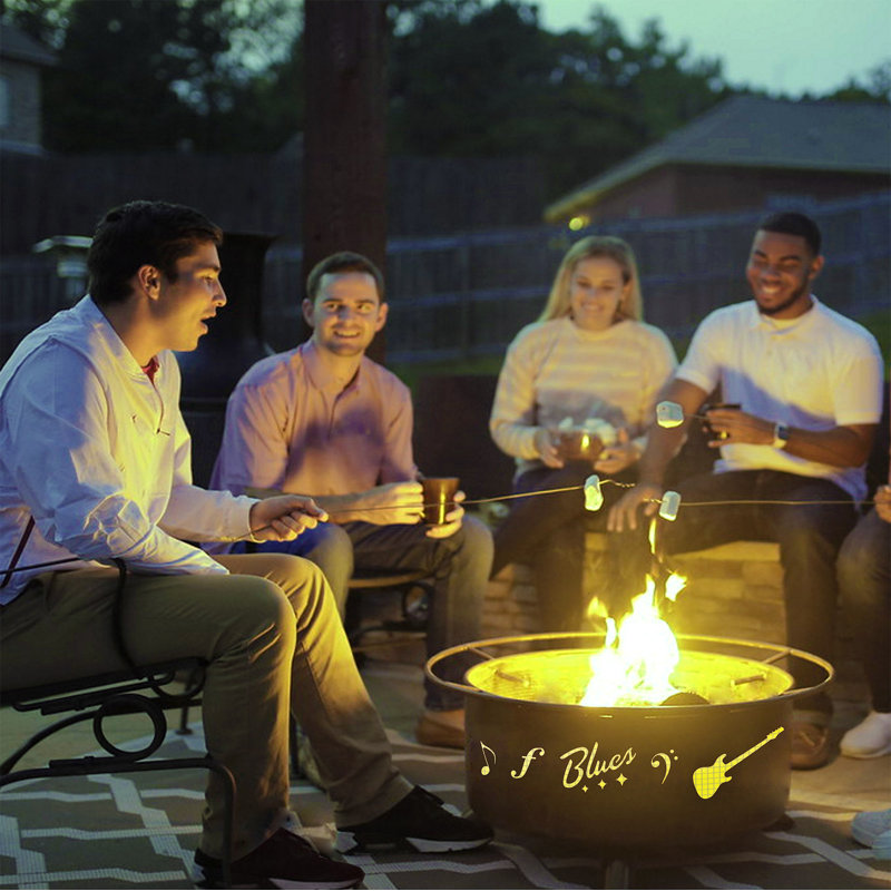 Jeanlouis Round Steel Wood Burning Smokeless Fire Pit