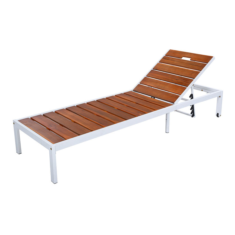 Outdoor Chaise Lounges Pool Lounge Chairs Outdoor Daybed Recliner with Adjustable Backrest for Patio, Poolside or Beach