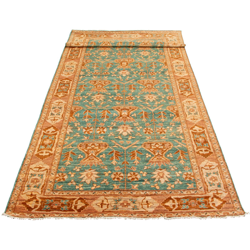 One-of-a-Kind Runner 6' X 15'9" New Age Runner Wool Area Rug in Brown/Ivory/Turquoise