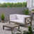 White Cushion/Wood Frame
