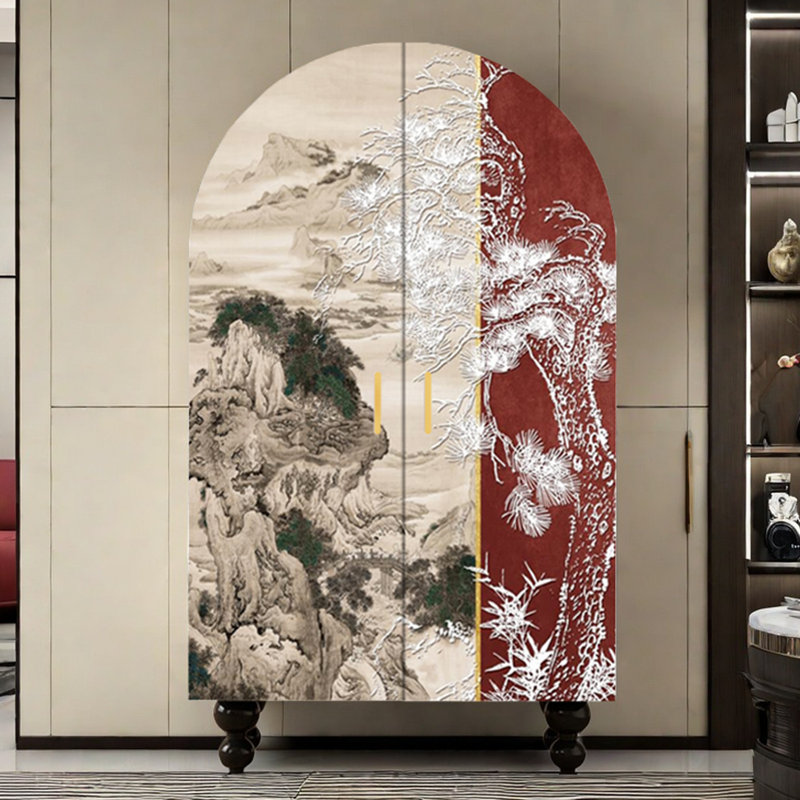 Armoire-penderie à double porte arquée