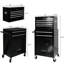 Armoire 6 outils avec serrure et roues magnétiques - Noir pliable