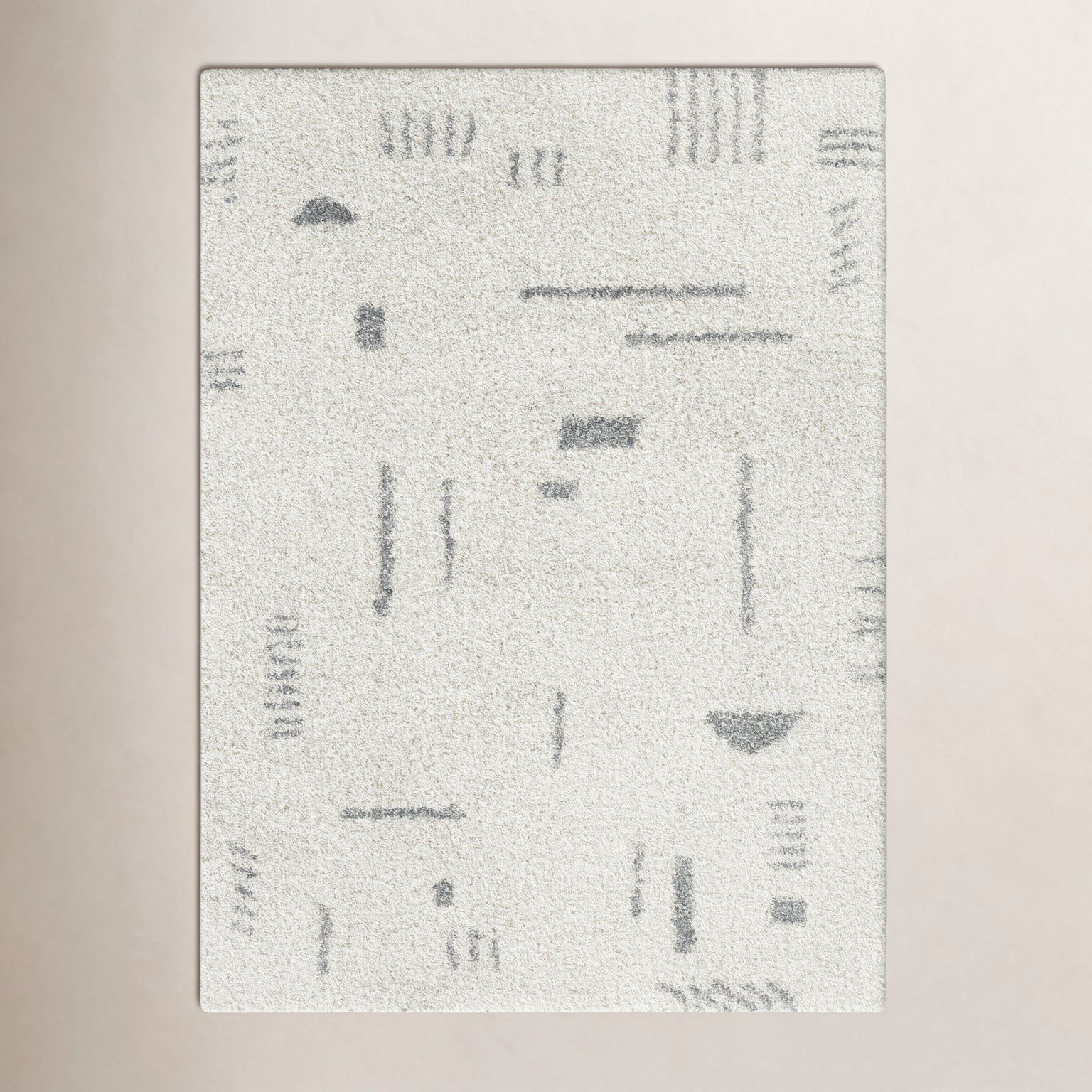 Morin Geometric Shag Rug, Rectangle 5'3" x 7'