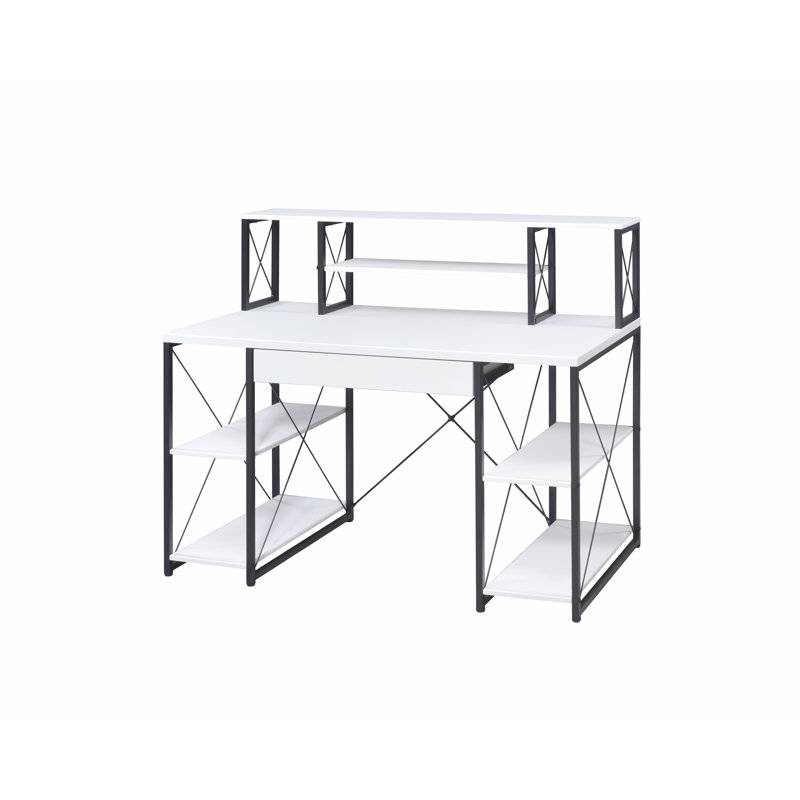 Bureau d'écriture tout usage à finition blanche