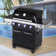 Monument Grills 13892,4-Burner Propane Gas Grill with Side Burner, LED Controls, USB Light, and Built-In Thermometer– Perfect for Family BBQs