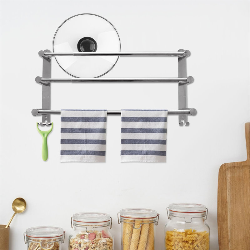 78 cm L Stainless Steel Wall Mounted Towel Rack