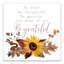 «Be Grateful Fall Sunflower», art textuel sur toile tendue