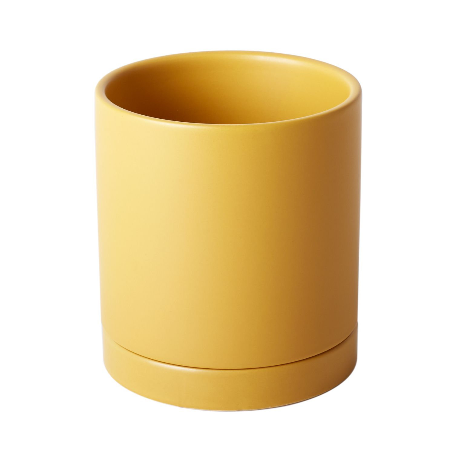 Carlotta Ceramic Pot Planter, 5.75" H x 5" W x 5" D, Ochre