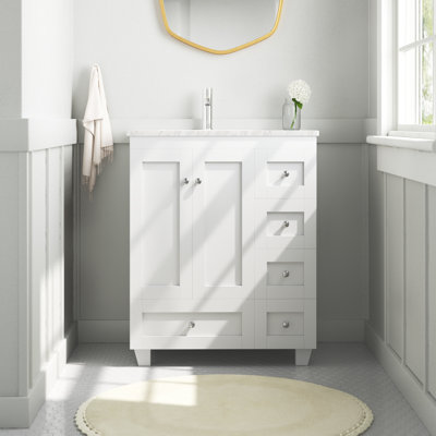 Curio 28"W x 18"D Bathroom Vanity with Undermount Porcelain Sink