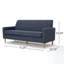Canapé à accoudoirs carrés 71,65 po Barnetta-807558033