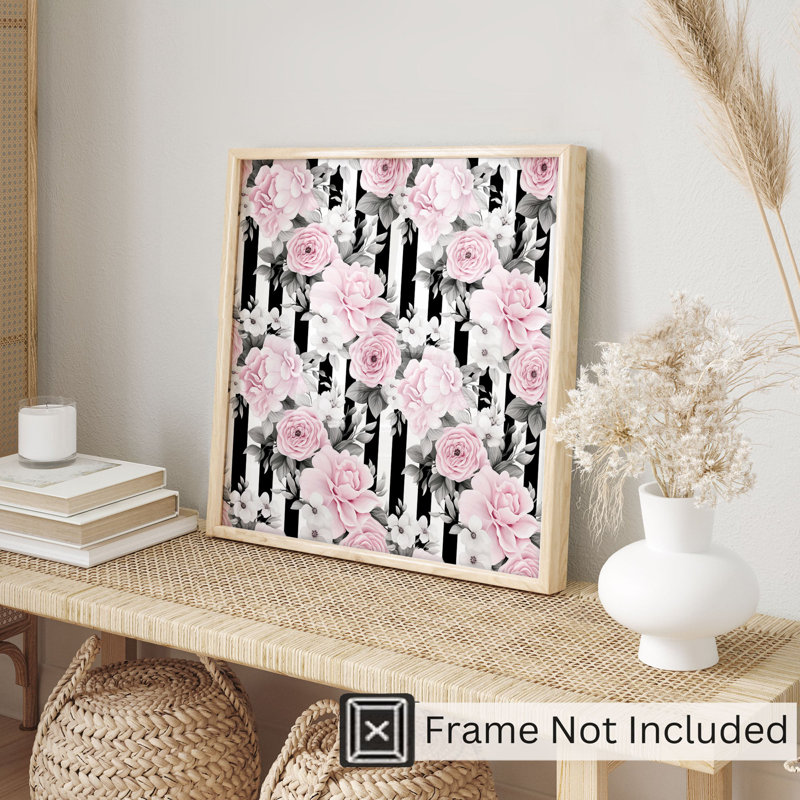 Impression florale sans motif floral II, H 10 po x l 10 po