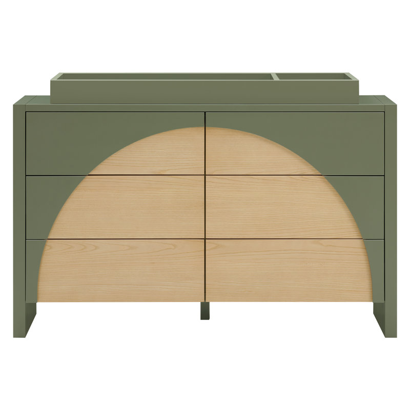Moab 6-Drawer Assembled Dresser, Olive/Ash