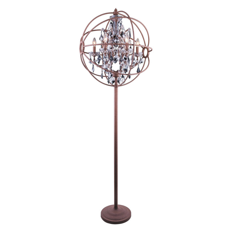 Mendelson 71'' Candelabra Floor Lamp, French Gold
