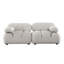Canapé modulaire 2 pièces 74 pouces Paloma en velours crème clair-92435084