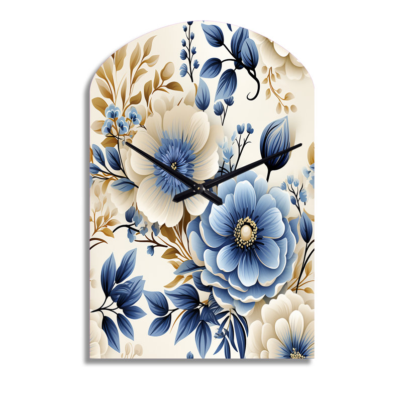 Grande horloge murale bleue classique, Moyenne