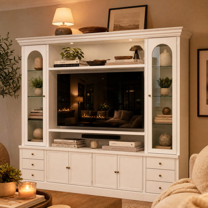 Elegant Illuminated Entertainment Center