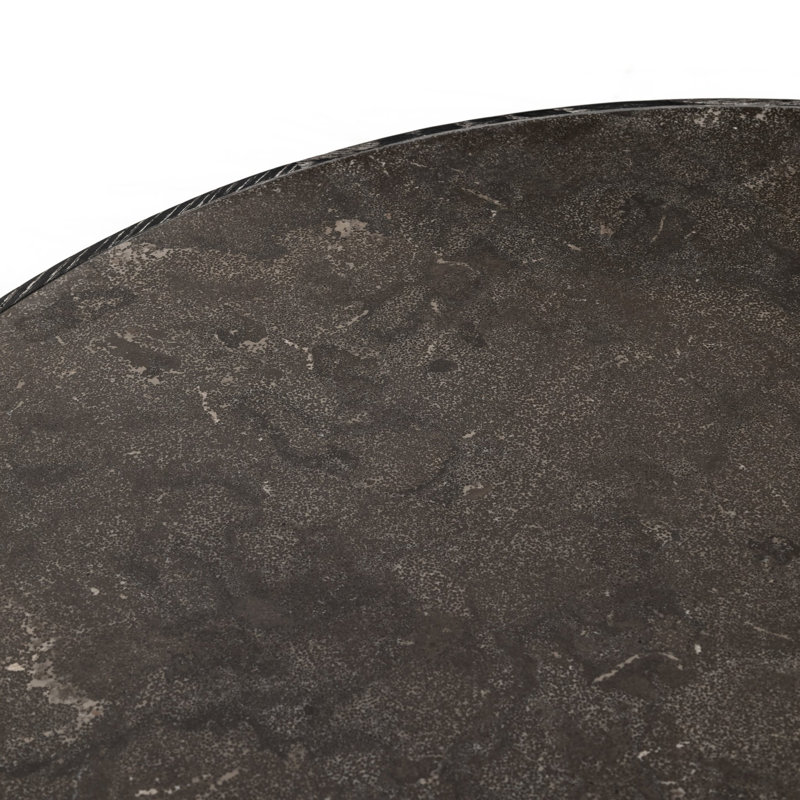 Skye Round Dining Table 42"-Bluestone, Bluestone/Washed Black