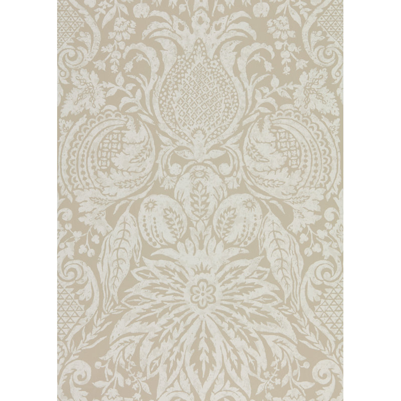 Mitford Damask Wallpaper, Stone