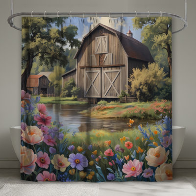 Rideaux de douche Rustic Barn Scene