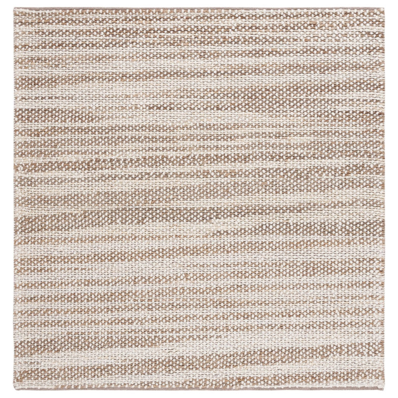 Charvik Handmade Area Rug in Natural/Beige, Square 6'