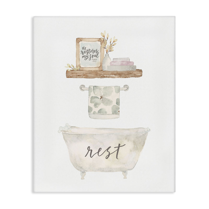 Toile de baignoire Restover Proverb, design par Blue Chair Blessing, H 48 po x l 36 po