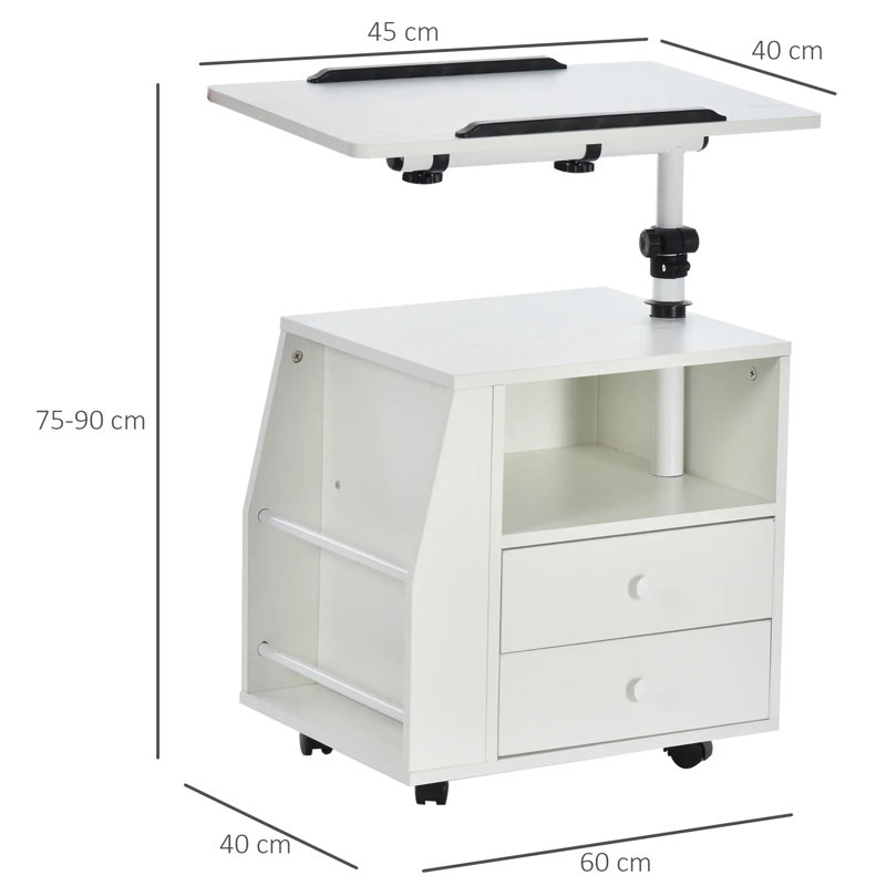 60cm W Manufactured Wood Bedside Table