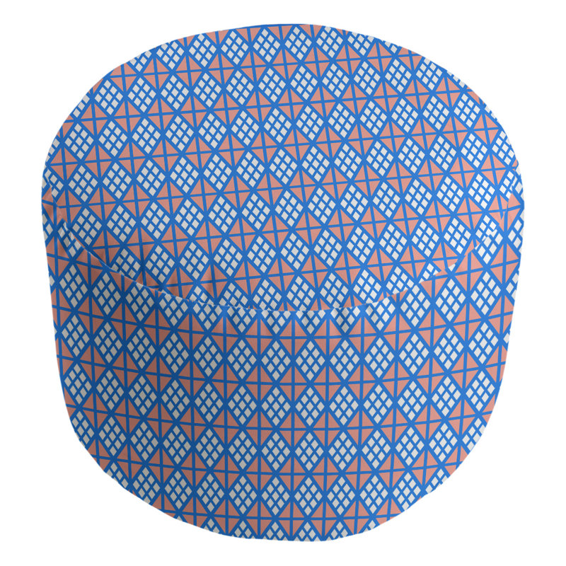 Repose-pieds Avicia, Bleu / orange / bleu ciel