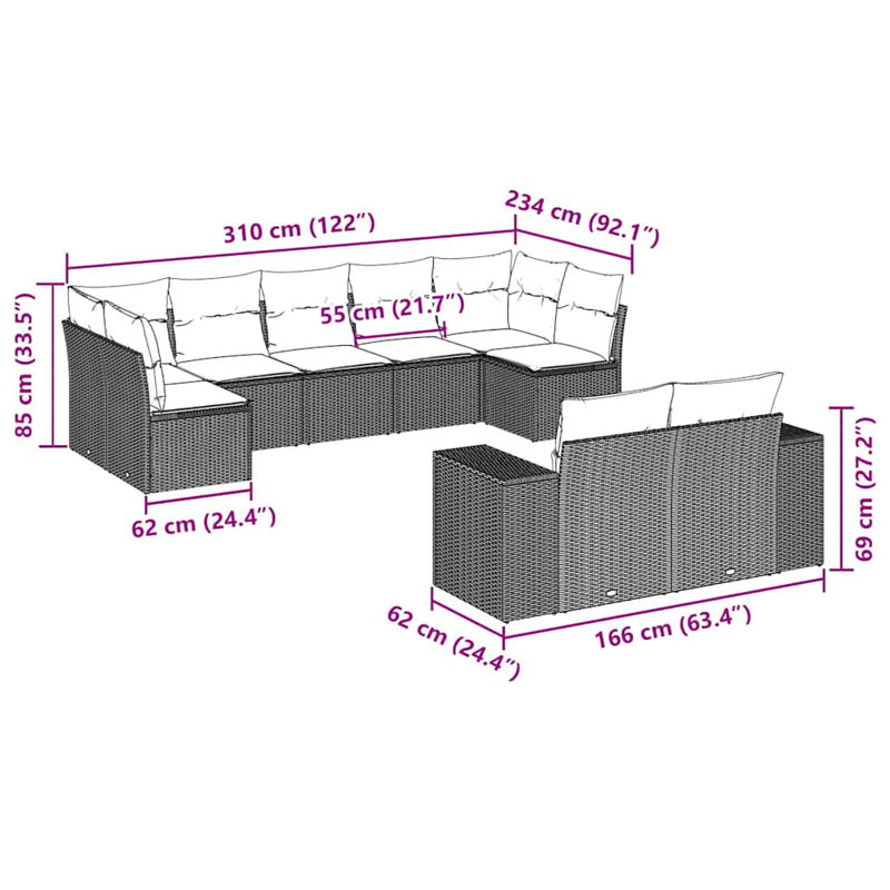 Vidaxl Garden Sofa Set