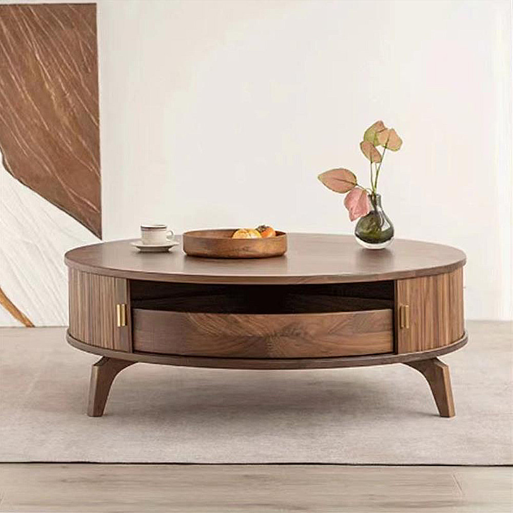 Bkoksety Simple leisure solid wood round coffee table | Wayfair