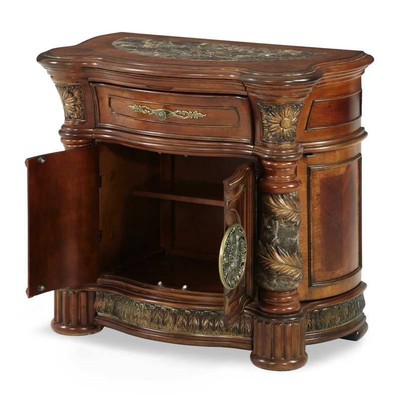  Villa Valencia Wood Bedside Chest