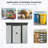 Outdoor Metal Storage shed with Lockable Sliding Doors and Transparent plate for Garden, Lawn-111523070