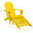 Wakarusa Adirondack Chair Patio Adirondack Chair with Ottoman Solid Wood Fir-297337644