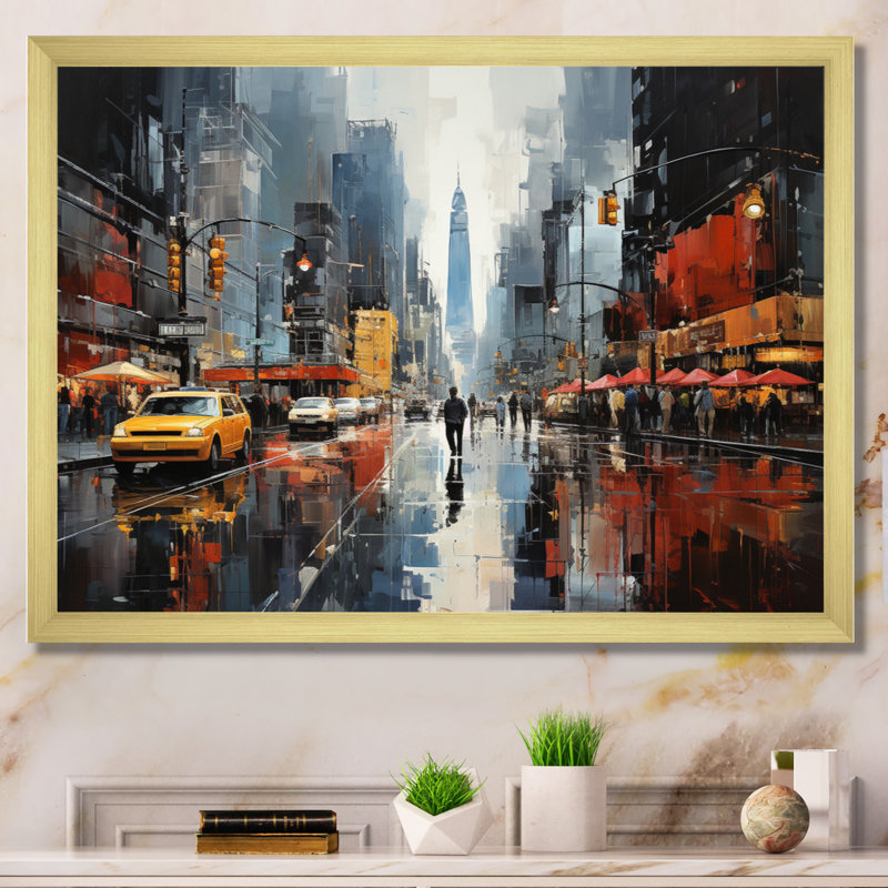 Cityscape Collage VI - Abstract Collages, reproduction sur toile encadrée, H 30 po x l 40 po x P 1,5 po