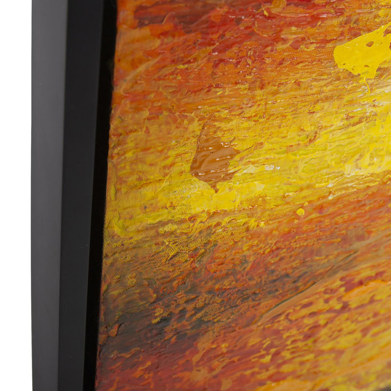 Comète, fusée jaune, art original peint à la main, Jaune