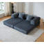 Canapé-lit convertible de 59 po avec coussin cylindrique, tissu en velours côtelé et structure de forme fixe pour le salon et la chambre à coucher-1391008102