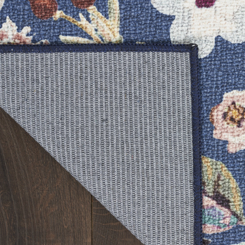 Cierra Machine Washable Cotton Area Rug with Non-Slip Backing, Rectangle 5'2" x 7'