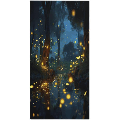 Lightweight Soft Microfiber Beach Towel 35"x70", Large Bath Towel | Quick Dry Fireflies Travel Towel, Super Absorbent Pool Towels, Sand Free Blanket for Vacation Adult Gift
