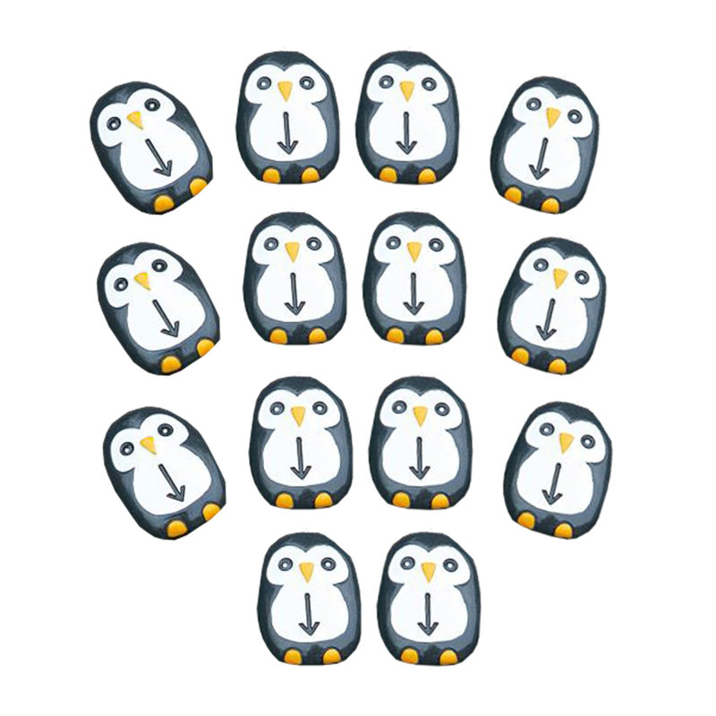 Pingouins pré-codés, ensemble de 18