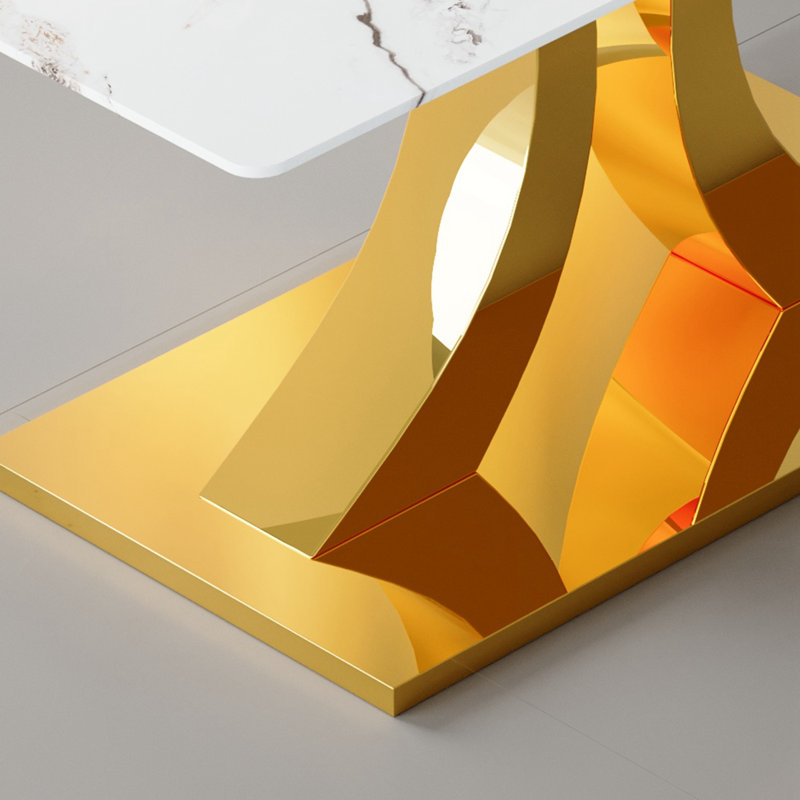 Dining Table with Double shaped metal legs