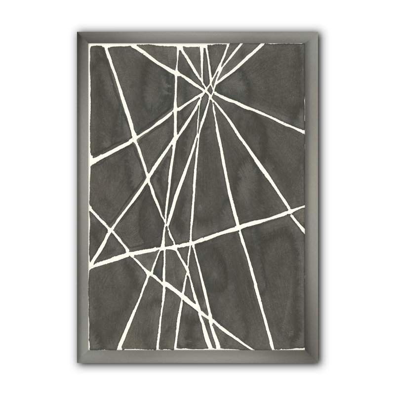 « minimal graphics ii », impression sur toile, Cadre argenté, H 20 po x l 12 po x P 1po