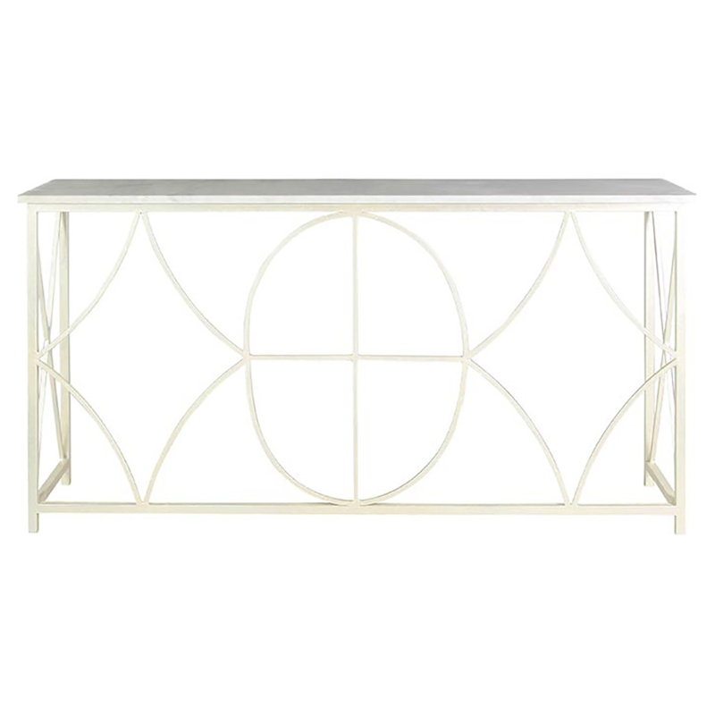 Naples 72'' Console Table, Carrera Marble