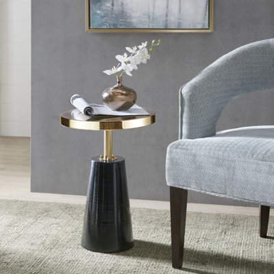 Luxurious Contrast Metal Accent Table Sophisticated Design For Living Room Elegance