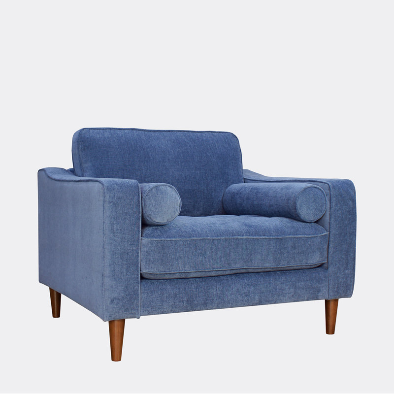 Fauteuil Mikaylie, Mélange de polyester bleu
