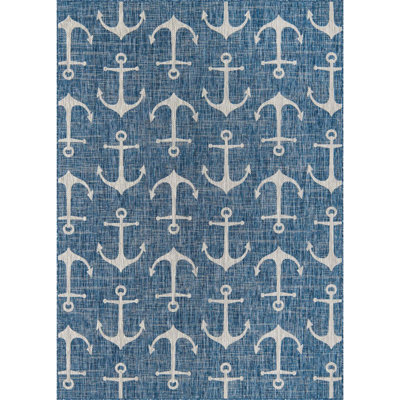 Glidden Geometric Polypropylene Plastic Rug