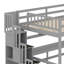 Lit mezzanine avec bureau, tablettes de rangement et escalier-1816013098
