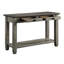 Table basse avec 2 tiroirs de couleur gris antique et fonction de style décontracté, tablette inférieure-121515802