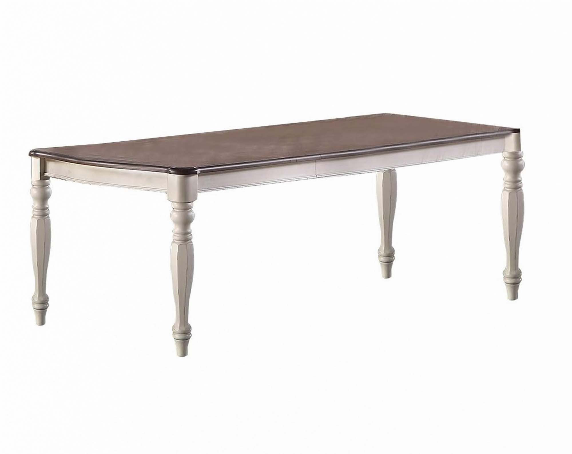 One Allium Way Transitional Style 1Pc Dining Table W 2X Leaves(Only ...