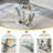 Glass Dining Table Set, Dining Table with Velvet Dining Chairs, 70" Glass Dining Table Set, Kitchen Table and Chairs with Stainless Steel Base for Kitchen Dining Room-578012433-578012447-578012442